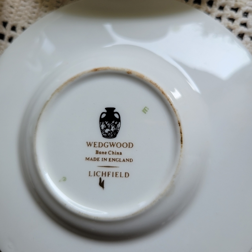 Wedgwood Litchfield Demitasse Espresso Cups Saucers SET Of 4 - Picture 9 of 10